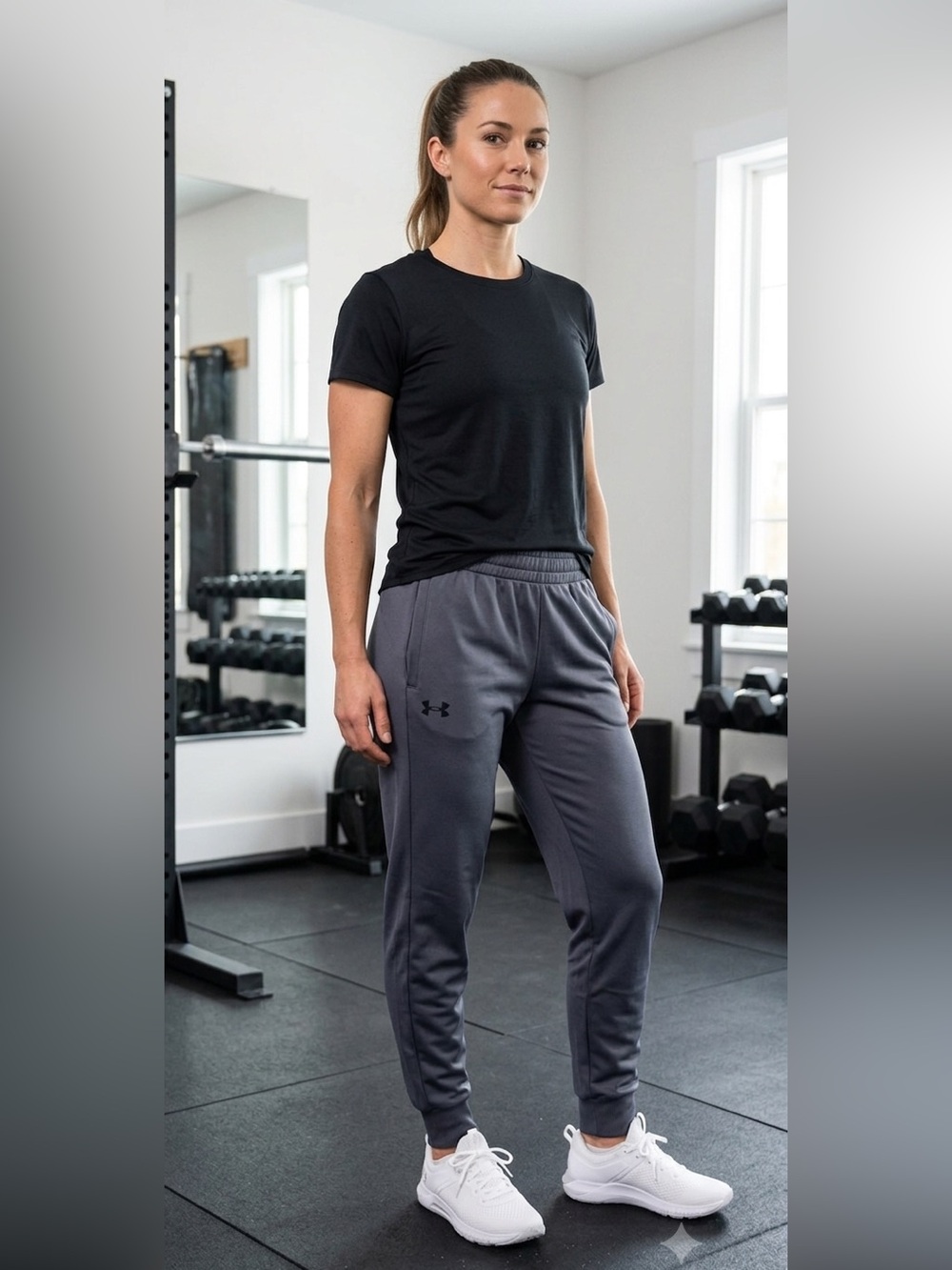 NWT Under Armour Women’s Armour Fleece Joggers Gray Small